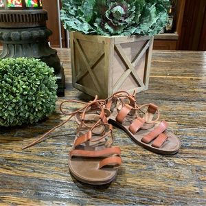 Sandals Gladiator Type Brown 8 Ties Cute